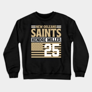 New Orleans Saints Miller 25 American Flag Football Crewneck Sweatshirt